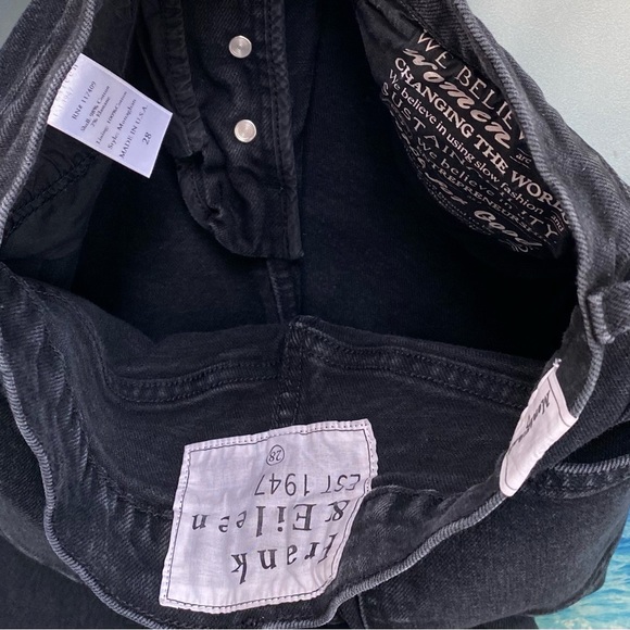 Frank & Eileen MONAGHAN Mom Jean Italian Vintage Denim Size: 28 Black Wash - Picture 9 of 16